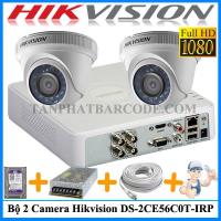 Lắp đặt bộ 2 camera Hik DS-2CE56D0T-IRP cho shop thời trang